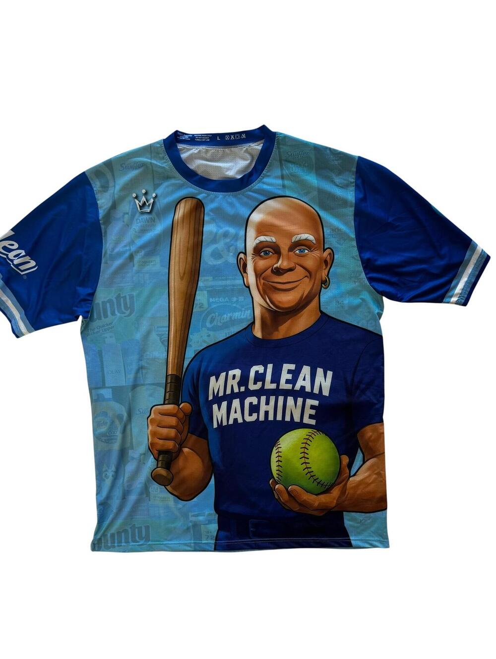 Mr. Clean Machine Graphic Sports Jersey Shirt Large‎